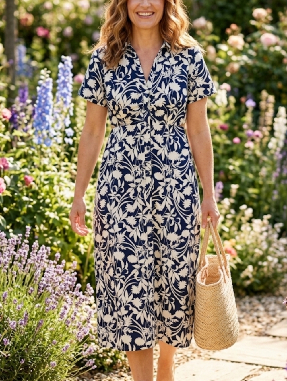 Old Navy Floral Midi DressSize S